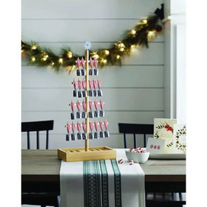 Hearth & Hand Festive Advent Calendar with Red and Gray Accents